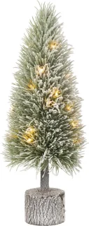 J-Line kerstboom sneeuw kunststof groen medium