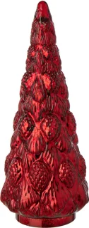 J-Line kerstboom van glas in rood