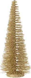 J-Line kerstboomdecoratie kunststof lichtgoud small