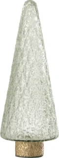 J-Line kerstboomvoet glas goud/transparant small