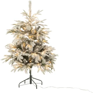 J-Line Kunstkerstboom Small Besneeuwd Donkergroen/Wit