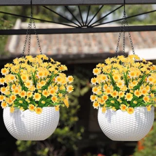 JeiibrZui Levensechte Kunstbloemen - Set van 8, Geel