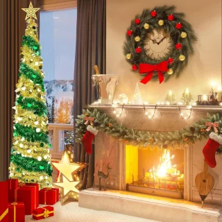 JGS Premium Kunstmatige Kerstboom 1.8m Goudgroen