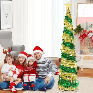 JGS Premium Kunstmatige Kerstboom 1.8m Goudgroen