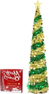 JGS Premium Kunstmatige Kerstboom 1.8m Goudgroen