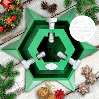 KADAX Kerstboomstandaard kunststof groen tot 2 m