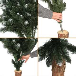 KADAX Kunstkerstboom op stam 160 cm met standaard