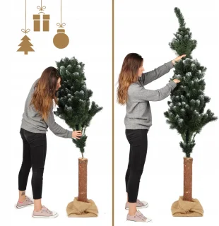 KADAX Kunstkerstboom op stam 160 cm met standaard