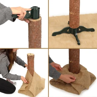 KADAX Kunstkerstboom op stam 160 cm met standaard