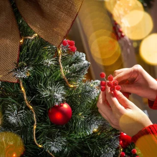KADAX Kunstkerstboom op stam 160 cm met standaard
