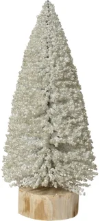 Kaemingk decoratieboom wit parelmoer glitter 24 cm