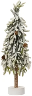 Kaemingk kunstkerstboom besneeuwd op houten stam 45 cm
