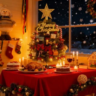 Kant en Klare Mini Kunstkerstboom