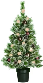 Kaprun x-mas tree potted green frosted copper 20L 90 TIPS b/o h90xd...