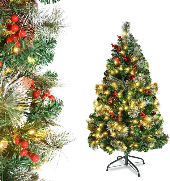 Kerstboom 120 cm kunst met dennenappels