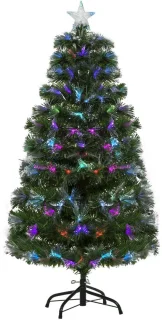 Kerstboom 120 cm met kleurrijke glasvezelverlichting