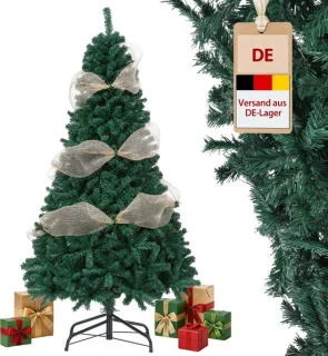 Kerstboom 192 cm met metalen standaard - groen