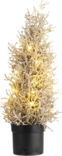 Kerstboom 25 LED Glitter Champagne 15x15x43 cm Kunststof Excl. Batterijen