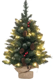 Kerstboom - 60 cm - Groen/wit