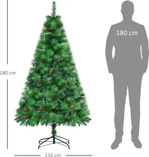 Kerstboom binnen - 782 takken - 116x180 cm - groen