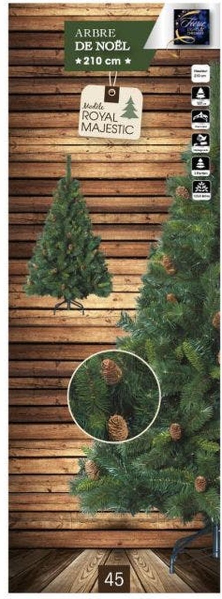 Kerstboom Dennenappels 210 cm