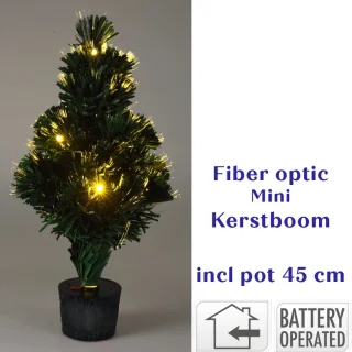 Kerstboom Fiber Optic 45 cm Warm Wit op Batterijen