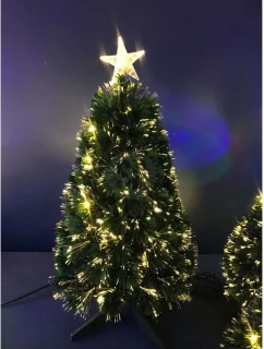 Kerstboom Fiber Optic Twinkle 90cm Warm Wit LED met Ster