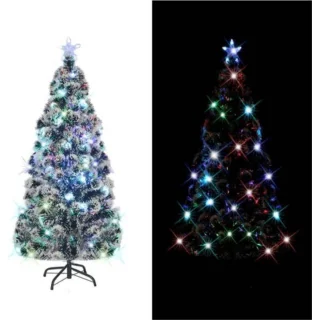 Kerstboom glasvezel 150 cm met standaard