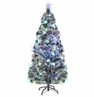 Kerstboom glasvezel 150 cm met standaard