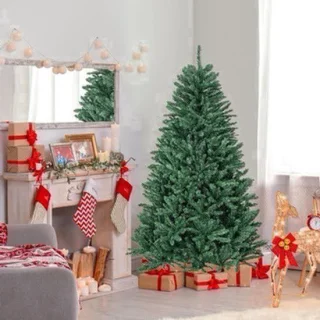 Kerstboom Kunstboom Kunstkerstboom met verlichting – 180 cm – groen PVC
