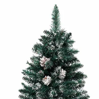 Kerstboom kunstboom met houten standaard, 210 cm