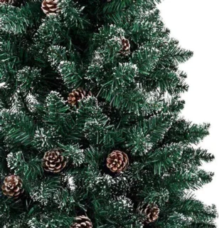 Kerstboom kunstkerstboom 210 cm houten standaard