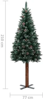 Kerstboom – Kunstkerstboom – 210 cm – Houten standaard