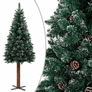 Kerstboom kunstkerstboom met houten standaard, 210 cm