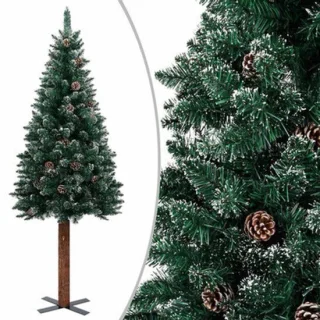 Kerstboom kunstkerstboom met houten standaard, 210 cm