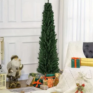 Kerstboom – Kunstkerstboom – Nepboom – Pencil Kerstboom – Smalle Kerstboom – 180 cm Hoog – 550 Realistische Tips