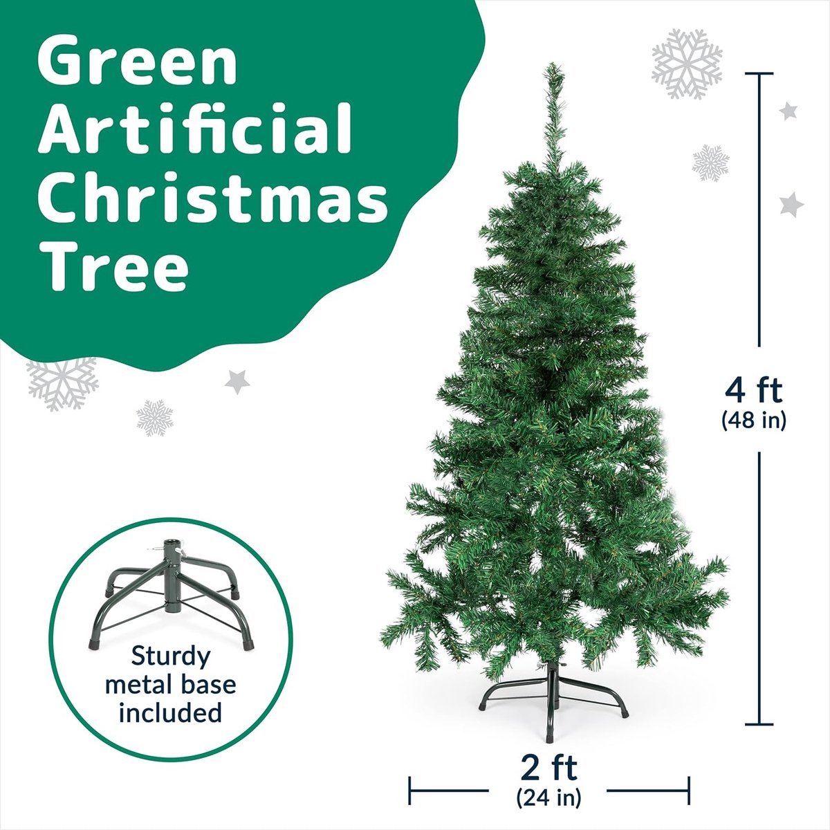 Kerstboom kunstmatig 1,20 m Canadese spar met standaard