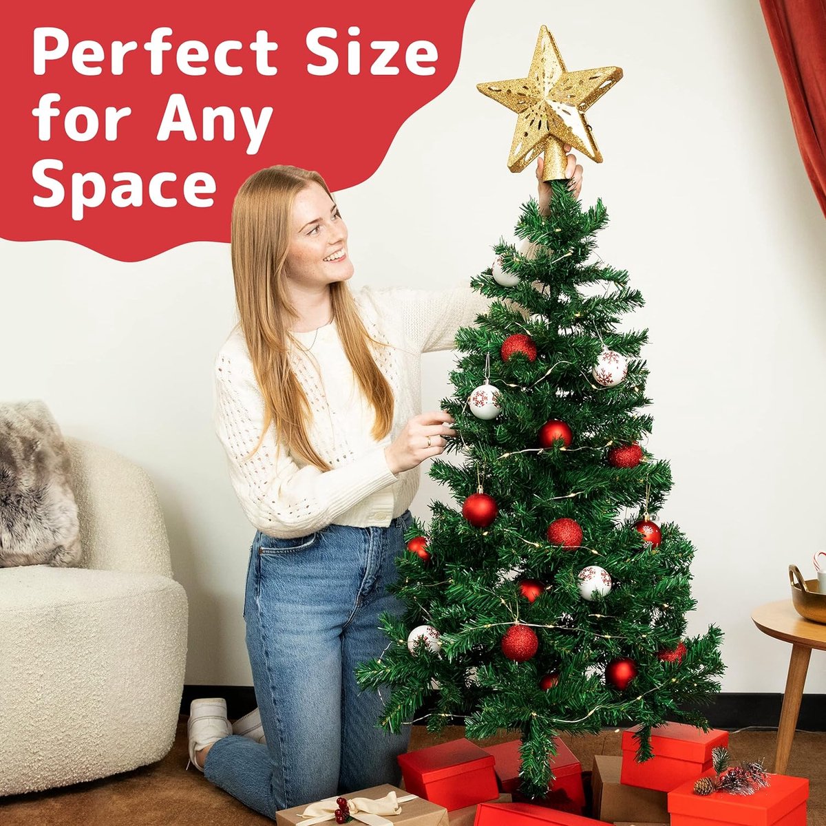 Kerstboom kunstmatig 1,20 m Canadese spar met standaard