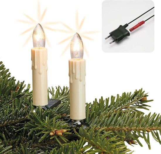 Kerstboom Lichtketting 15 Boomkaarsen 9.8m Made in Germany 430134