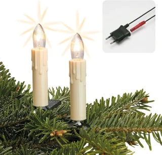 Kerstboom Lichtketting 15 Boomkaarsen 9.8m Made in Germany 430134