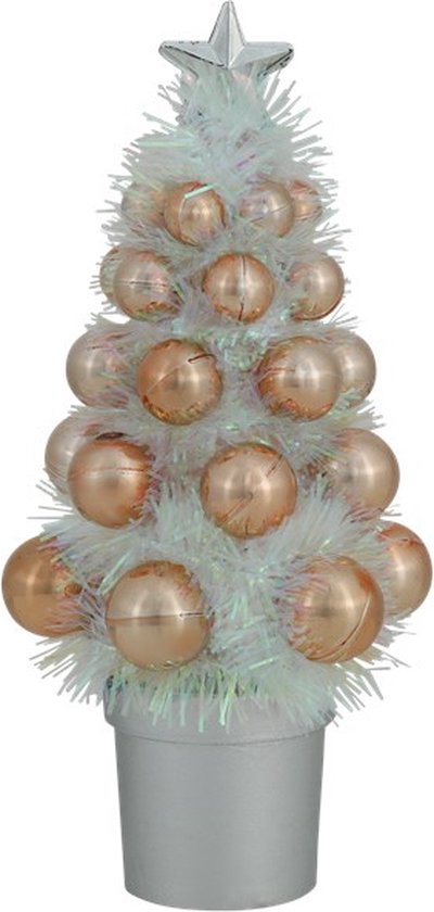 Kerstboom met ballen 19,5 cm kerstdecoratie