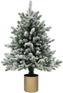 Kerstboom met dennenappels - groen/goud - Ø60 x 100H cm