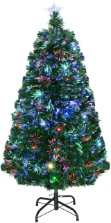 Kerstboom met glasvezelverlichting 120 cm