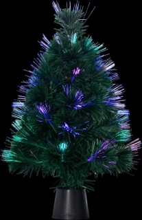Kerstboom met led-verlichting van groene kunstvezel, 45 cm