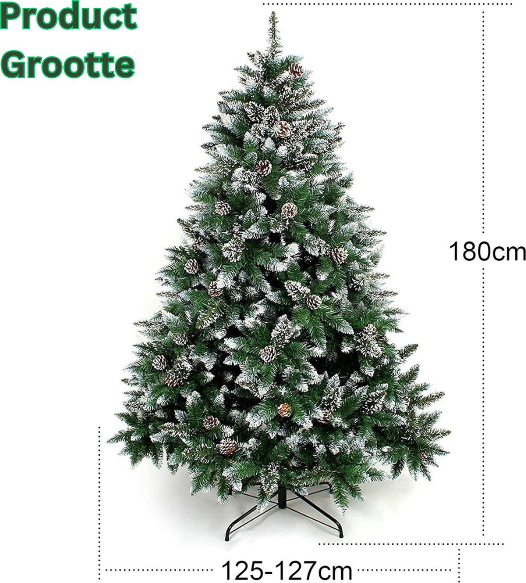 Kerstboom met Sneeuw Dennenappels 210 cm 1290 Punten