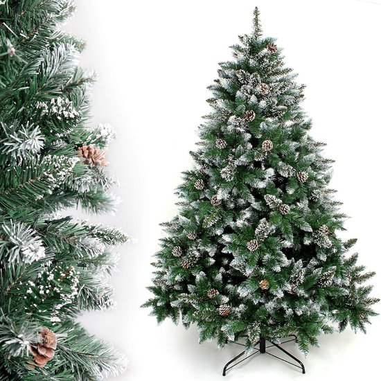 Kerstboom met Sneeuw Dennenappels 210 cm 1290 Punten