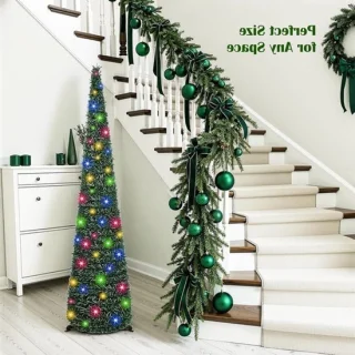 Kerstboom met standaard, opvouwbare kerstboom