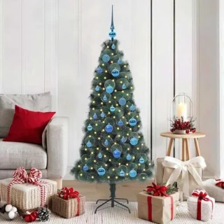 Kerstboom met verlichting 150 cm groen