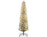 Kerstboom met verlichting Ø52 × 180 cm groen wit