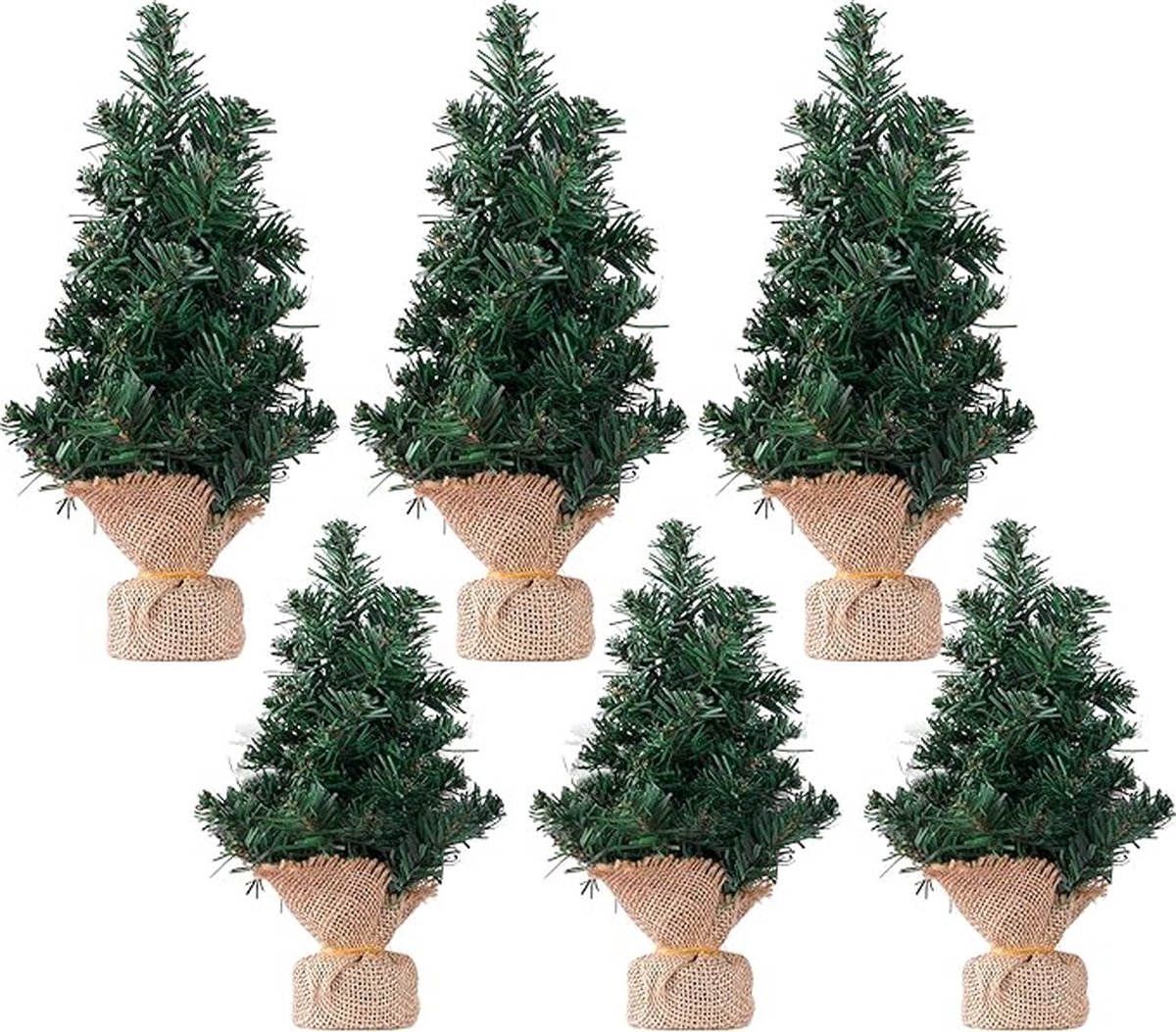 Kerstboom Mini 6st 20/30cm Kunststof met Voet